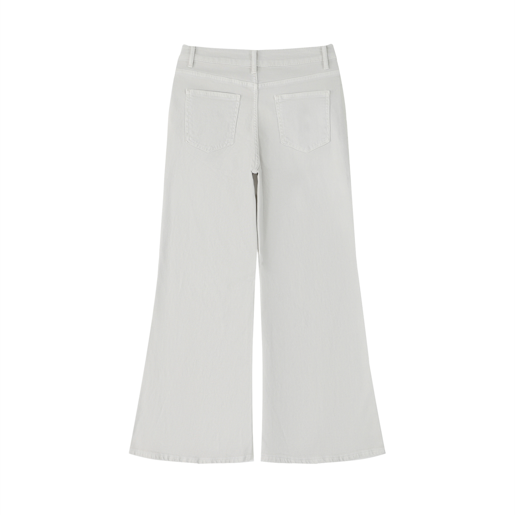OBLIVLEON Women's Vintage Wash Flared Leg Jeans